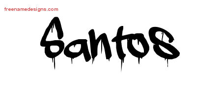 Graffiti Name Tattoo Designs Santos Free Lettering