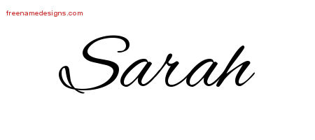 Cursive Name Tattoo Designs Sarah Download Free