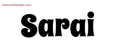 Groovy Name Tattoo Designs Sarai Free Lettering