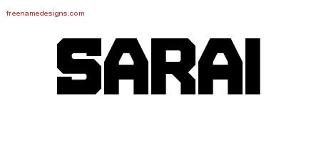 Titling Name Tattoo Designs Sarai Free Printout