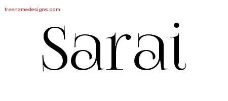 Vintage Name Tattoo Designs Sarai Free Download