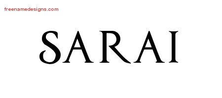 Regal Victorian Name Tattoo Designs Sarai Graphic Download