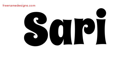 Groovy Name Tattoo Designs Sari Free Lettering