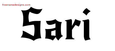 Gothic Name Tattoo Designs Sari Free Graphic