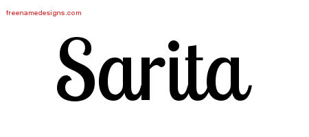 Handwritten Name Tattoo Designs Sarita Free Download