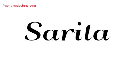 Art Deco Name Tattoo Designs Sarita Printable