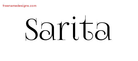 Vintage Name Tattoo Designs Sarita Free Download