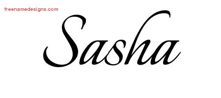 Calligraphic Name Tattoo Designs Sasha Download Free