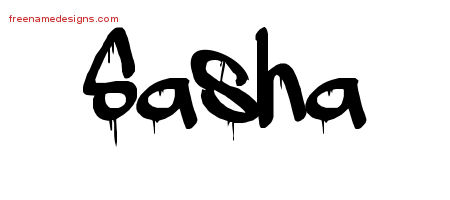 Graffiti Name Tattoo Designs Sasha Free Lettering