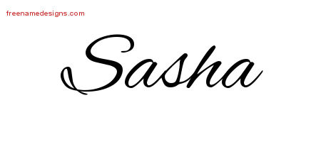 Cursive Name Tattoo Designs Sasha Download Free