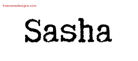 Typewriter Name Tattoo Designs Sasha Free Download