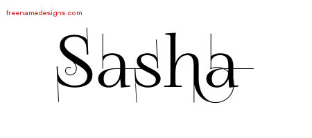 Decorated Name Tattoo Designs Sasha Free