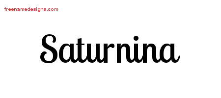 Handwritten Name Tattoo Designs Saturnina Free Download