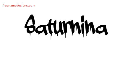 Graffiti Name Tattoo Designs Saturnina Free Lettering