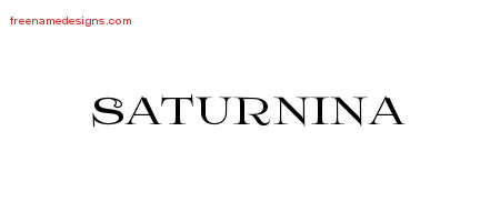 Flourishes Name Tattoo Designs Saturnina Printable