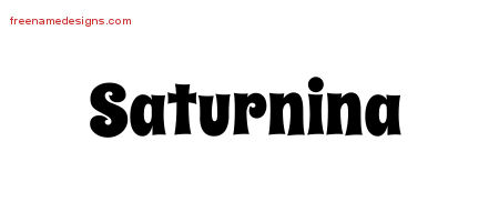 Groovy Name Tattoo Designs Saturnina Free Lettering