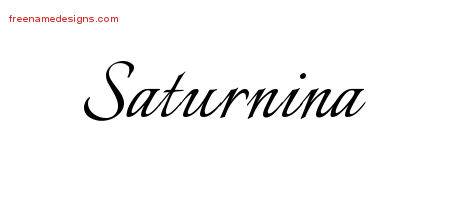 Calligraphic Name Tattoo Designs Saturnina Download Free