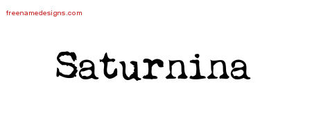 Vintage Writer Name Tattoo Designs Saturnina Free Lettering