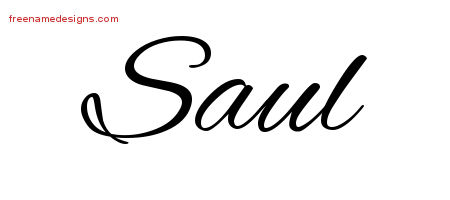 Cursive Name Tattoo Designs Saul Free Graphic