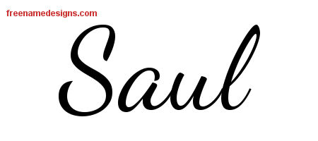 Lively Script Name Tattoo Designs Saul Free Download