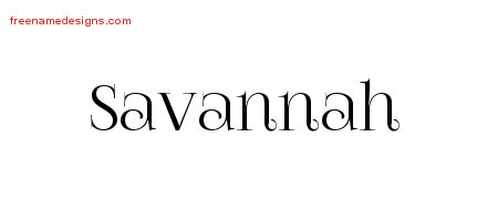 Vintage Name Tattoo Designs Savannah Free Download