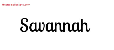 Handwritten Name Tattoo Designs Savannah Free Download