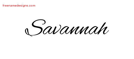 Cursive Name Tattoo Designs Savannah Download Free