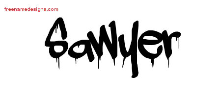 Graffiti Name Tattoo Designs Sawyer Free