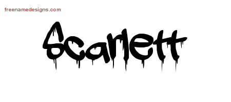 Graffiti Name Tattoo Designs Scarlett Free Lettering
