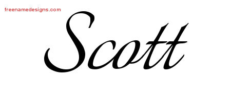 Calligraphic Name Tattoo Designs Scott Free Graphic