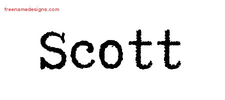 Typewriter Name Tattoo Designs Scott Free Download