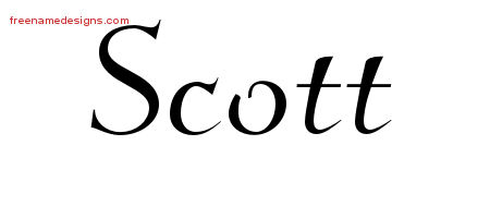 Elegant Name Tattoo Designs Scott Free Graphic