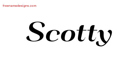 Art Deco Name Tattoo Designs Scotty Graphic Download