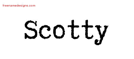 Typewriter Name Tattoo Designs Scotty Free Printout