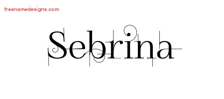 Decorated Name Tattoo Designs Sebrina Free