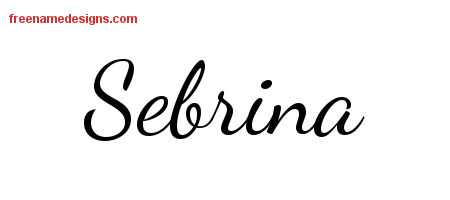Lively Script Name Tattoo Designs Sebrina Free Printout