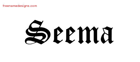 Blackletter Name Tattoo Designs Seema Graphic Download