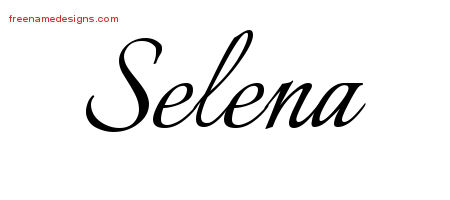 Calligraphic Name Tattoo Designs Selena Download Free