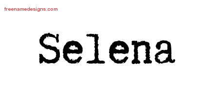 Typewriter Name Tattoo Designs Selena Free Download