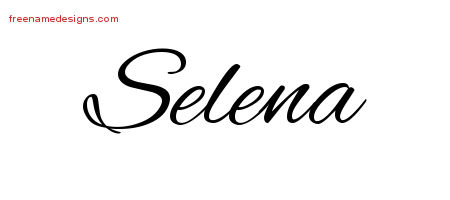 Cursive Name Tattoo Designs Selena Download Free