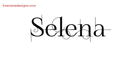Decorated Name Tattoo Designs Selena Free