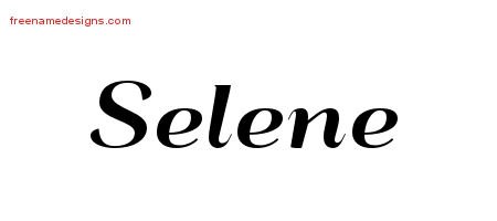 Art Deco Name Tattoo Designs Selene Printable
