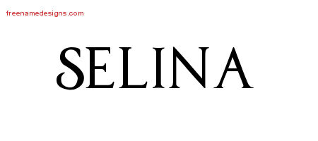 Regal Victorian Name Tattoo Designs Selina Graphic Download