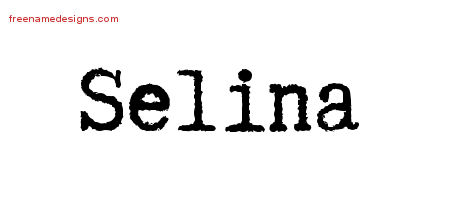 Typewriter Name Tattoo Designs Selina Free Download