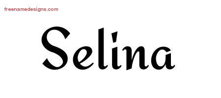 Calligraphic Stylish Name Tattoo Designs Selina Download Free