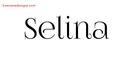 Vintage Name Tattoo Designs Selina Free Download