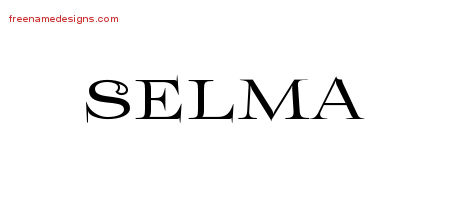 Flourishes Name Tattoo Designs Selma Printable