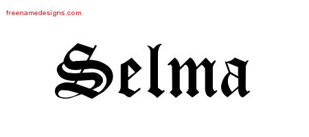 Blackletter Name Tattoo Designs Selma Graphic Download