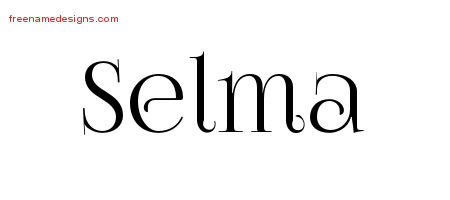 Vintage Name Tattoo Designs Selma Free Download