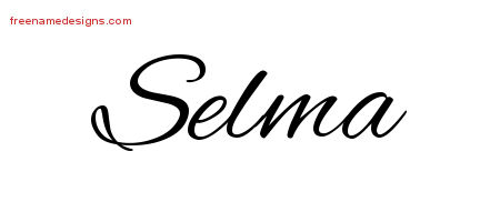 Cursive Name Tattoo Designs Selma Download Free